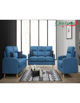 123 Seater Fabric Sofa with Metal Leg