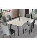 Marble Design Dining Table Set (Sintered Stone)