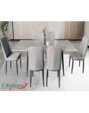 Marble Design Dining Table Set (Sintered Stone)